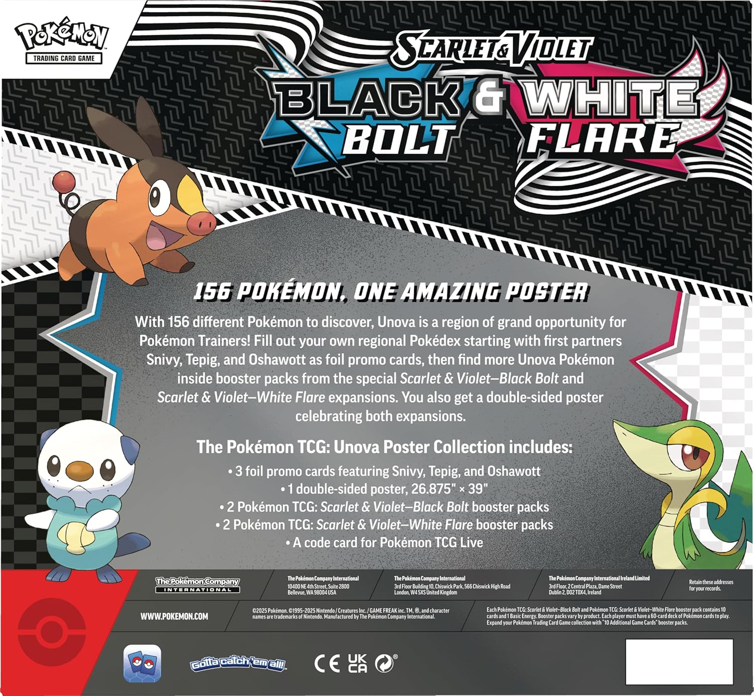 Pokémon TCG: Black Bolt and White Flare Poster Collection (Inglés)