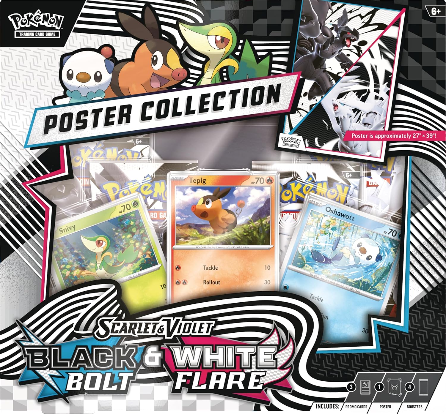 Pokémon TCG: Black Bolt and White Flare Poster Collection (Inglés)